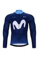 BONAVELO Radtrikot und Hose für den Winter - MOVISTAR 2024 WINTER - Schwarz/Blau