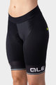 ALÉ Fahrradshorts ohne Träger - SOLID BLEND LADY - Schwarz/Weiß