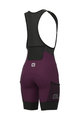 ALÉ Kurze Fahrradhose mit Trägern - OFF-ROAD GRAVEL STONES CARGO LADY - Lila