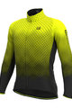 ALÉ Langarm Fahrradtrikot für den Winter - R-EV1 CLIMA PROTECTION 2.0 VELOCITY WIND G+ - Gelb/Schwarz