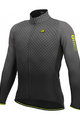 ALÉ Langarm Fahrradtrikot für den Winter - R-EV1 CLIMA PROTECTION 2.0 VELOCITY WIND G+ - Grau/Schwarz