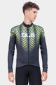 ALÉ Langarm Fahrradtrikot für den Winter - SOLID THORN - Schwarz/Gelb