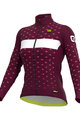 ALÉ Langarm Fahrradtrikot für den Winter - PR-R STARS - bordeaux/Rosa