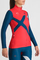 SPORTFUL Langarm Fahrradtrikot für den Winter - SQUADRA W - Rot/Blau