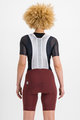 SPORTFUL Kurze Fahrradhose mit Trägern - BODYFIT - bordeaux