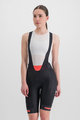 SPORTFUL Kurze Fahrradhose mit Trägern - NEO - Schwarz/Rot