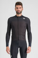 SPORTFUL Langarm Fahrradtrikot für den Winter - BODYFIT PRO - Schwarz/Braun