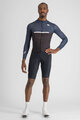 SPORTFUL Langarm Fahrradtrikot für den Winter - PISTA THERMAL - Schwarz/Blau