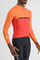 SPORTFUL Langarm Fahrradtrikot für den Winter - PISTA THERMAL - Rot/Orange
