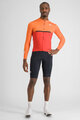 SPORTFUL Langarm Fahrradtrikot für den Winter - PISTA THERMAL - Rot/Orange
