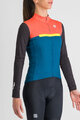 SPORTFUL Langarm Fahrradtrikot für den Winter - PISTA THERMAL W - Blau/Schwarz/Orange