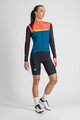 SPORTFUL Langarm Fahrradtrikot für den Winter - PISTA THERMAL W - Blau/Schwarz/Orange