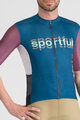 SPORTFUL Kurzarm Fahrradtrikot - SUPERGIARA LOGO - Blau/bordeaux