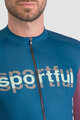 SPORTFUL Kurzarm Fahrradtrikot - SUPERGIARA LOGO - Blau/bordeaux