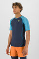 KARPOS Kurzarm Fahrrad-Shirt - LAVAREDO - Schwarz/Blau