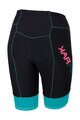 KARPOS Fahrradshorts ohne Träger - VERVE - Schwarz/Türkis