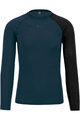 KARPOS Langarm Fahrrad-Shirt - DINAMICO MERINO 130 - Blau/Schwarz