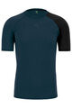 KARPOS Kurzarm Fahrrad-Shirt - DINAMICO MERINO 130 - Blau/Schwarz