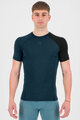 KARPOS Kurzarm Fahrrad-Shirt - DINAMICO MERINO 130 - Blau/Schwarz