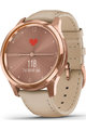 GARMIN Smartwatch - VIVOMOVE LUXE 18K ROSE GOLD - Rosa/Gold/Beige