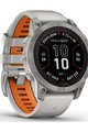 GARMIN Smartwatch - FENIX 7 PRO SAPPHIRE SOLAR - Grau/Orange