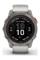 GARMIN Smartwatch - FENIX 7 PRO SAPPHIRE SOLAR - Grau/Orange