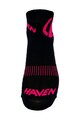 HAVEN Klassische Fahrradsocken - LITE SILVER NEO 2PAK - Schwarz/Rosa