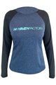 HAVEN Langarm Fahrradtrikot für den Sommer - FACTORY TRAIL - Schwarz/Blau