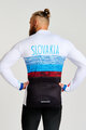 BONAVELO Langarm Fahrradtrikot für den Winter - SLOVAKIA WINTER - Weiß/mehrfarbig