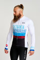 BONAVELO Langarm Fahrradtrikot für den Winter - SLOVAKIA WINTER - Weiß/mehrfarbig