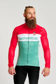BONAVELO Langarm Fahrradtrikot für den Winter - HUNGARY WINTER - Rot/Grün