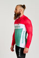BONAVELO Langarm Fahrradtrikot für den Winter - HUNGARY WINTER - Rot/Grün