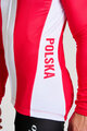BONAVELO Langarm Fahrradtrikot für den Winter - POLAND WINTER - Rot/Weiß