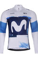 BONAVELO Langarm Fahrradtrikot für den Winter - MOVISTAR 2025 WINTER  - Weiß/Blau