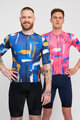 HOLOKOLO Kurzarm Fahrradtrikot - STROKES - Rosa/Blau