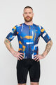 HOLOKOLO Kurzarm Fahrradtrikot - STROKES - Orange/Blau