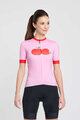 RIVANELLE BY HOLOKOLO Kurzarm Fahrradtrikot - FRUIT LADY - Rosa/Rot