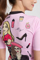 RIVANELLE BY HOLOKOLO Kurzarm Fahrradtrikot - VOGUE - Rosa/Schwarz