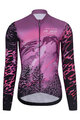RIVANELLE Langarm Fahrradtrikot für den Winter - ROSESCAPE WINTER - Lila/Schwarz