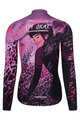 RIVANELLE Langarm Fahrradtrikot für den Winter - ROSESCAPE WINTER - Lila/Schwarz