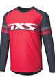 IXS Langarm Fahrradtrikot für den Sommer - TRIGGER LITE 1.1 - Rot/Blau