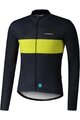 SHIMANO Langarm Fahrradtrikot für den Sommer - VERTEX TEAM LONG - Blau/Gelb