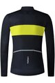 SHIMANO Langarm Fahrradtrikot für den Sommer - VERTEX TEAM LONG - Blau/Gelb