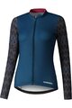 SHIMANO Langarm Fahrradtrikot für den Winter - KAEDE PRINTED LONG - Blau