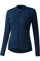 SHIMANO Langarm Fahrradtrikot für den Winter - KAEDE THERMAL LONG - Blau