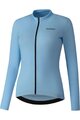 SHIMANO Langarm Fahrradtrikot für den Winter - ELEMENT LONG - Hellblau