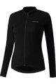 SHIMANO Langarm Fahrradtrikot für den Winter - ELEMENT LONG - Schwarz