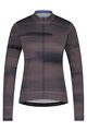 SHIMANO Langarm Fahrradtrikot für den Winter - KAEDE PRINTED LONG - Lila/Grau