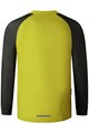 SHIMANO Langarm Fahrradtrikot für den Sommer - MYOKO LONG WARM - Gelb/Schwarz
