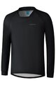 SHIMANO Langarm Fahrradtrikot für den Sommer - MYOKO LONG WARM - Schwarz